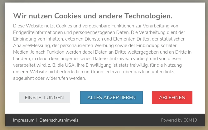 Roter Ablehnen-Button