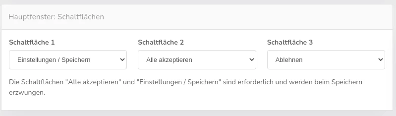 Button-Konfiguration